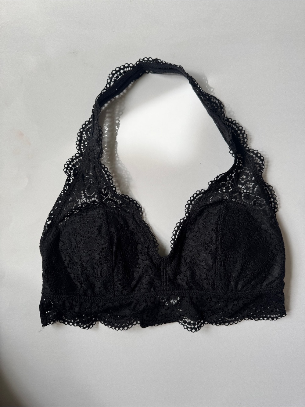 Arie Black Lace Halter Bralette